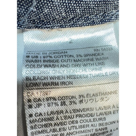 Banana Republic Womens Hampton Straight Pants Sz 2 Blue White Pinstripe Workwear - Picture 3 of 14